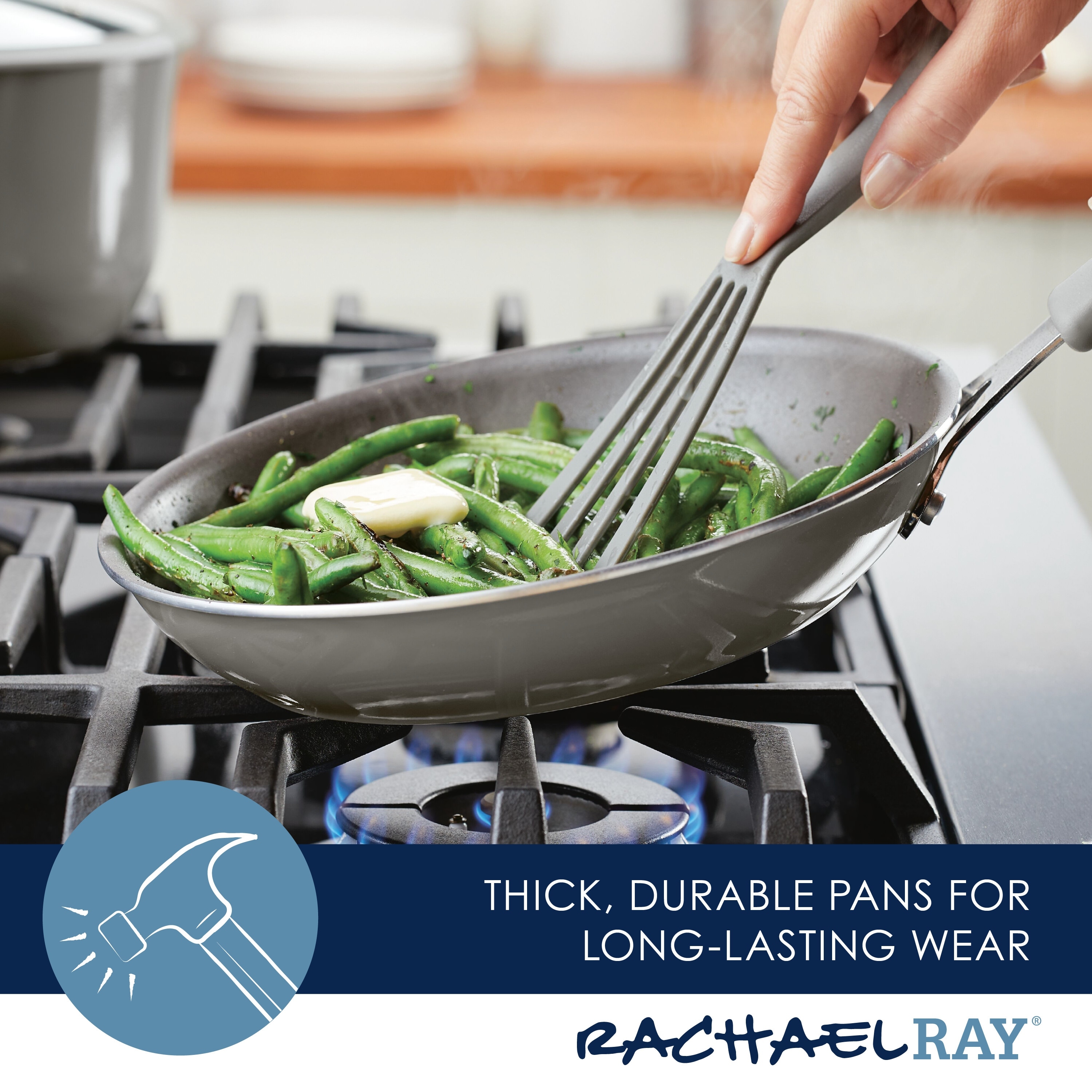 Rachael Ray Get Cooking! Aluminum Nonstick Cookware Pots and Pans Set - Bed  Bath & Beyond - 38077559