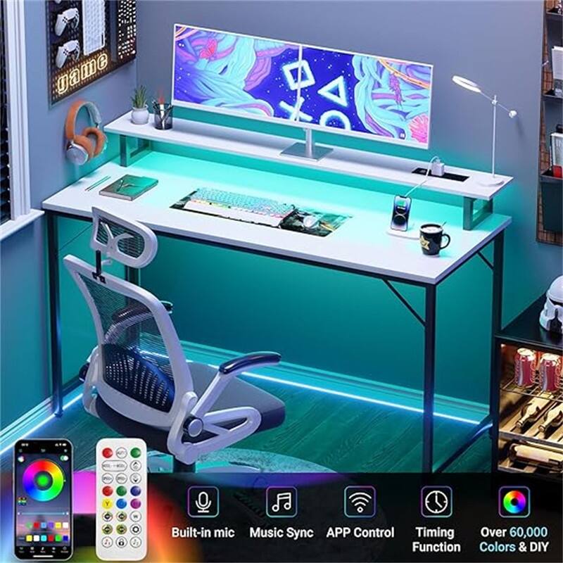 Computer Desk with Power Outlets