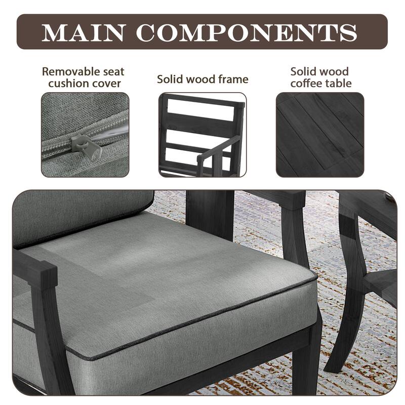 2 Set Outdoor Patio Club Chair with Cushion Patio Arm Lounge Chair