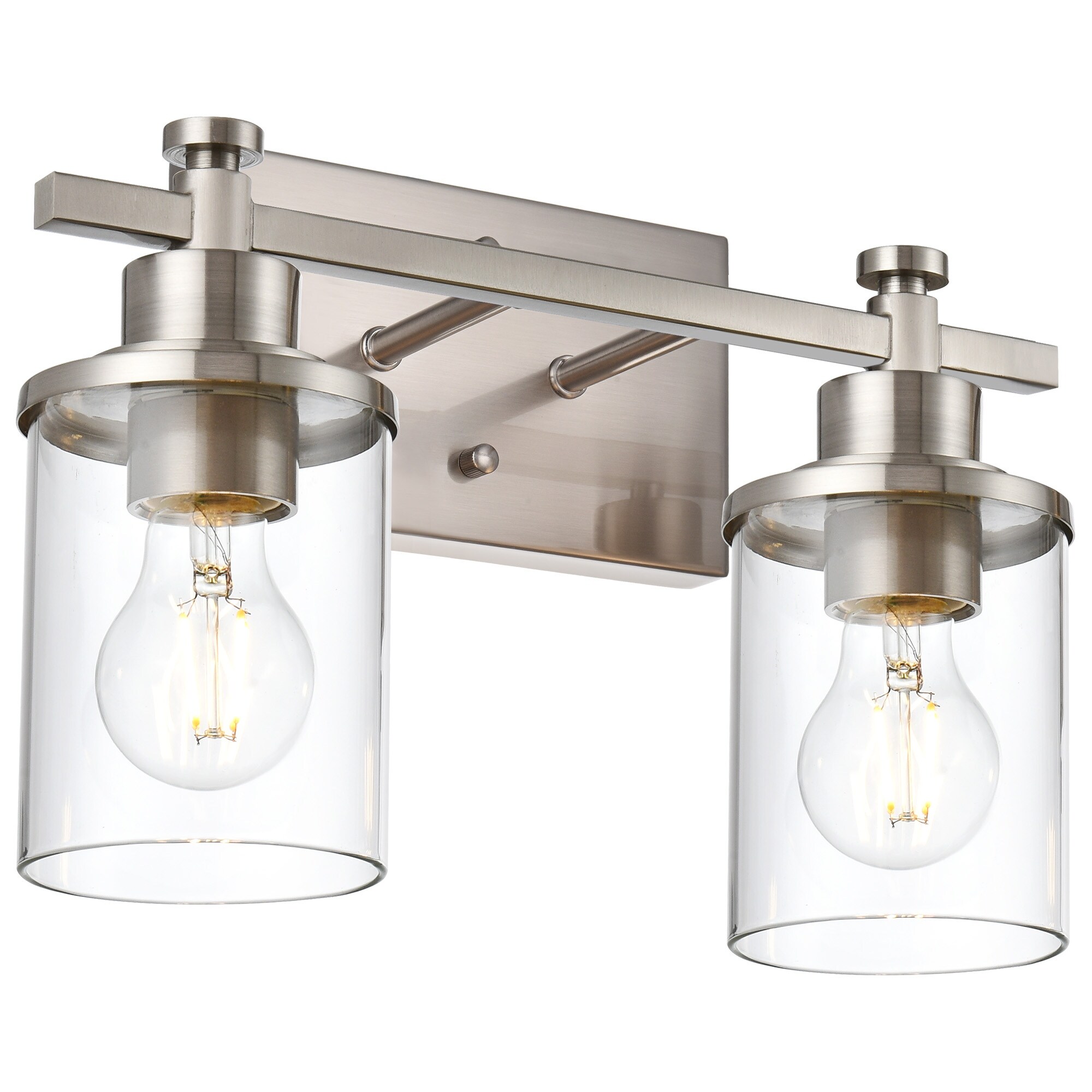 36 vanity outlet light brushed nickel