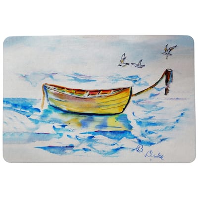 Yellow Rowboat Doormat 18x26