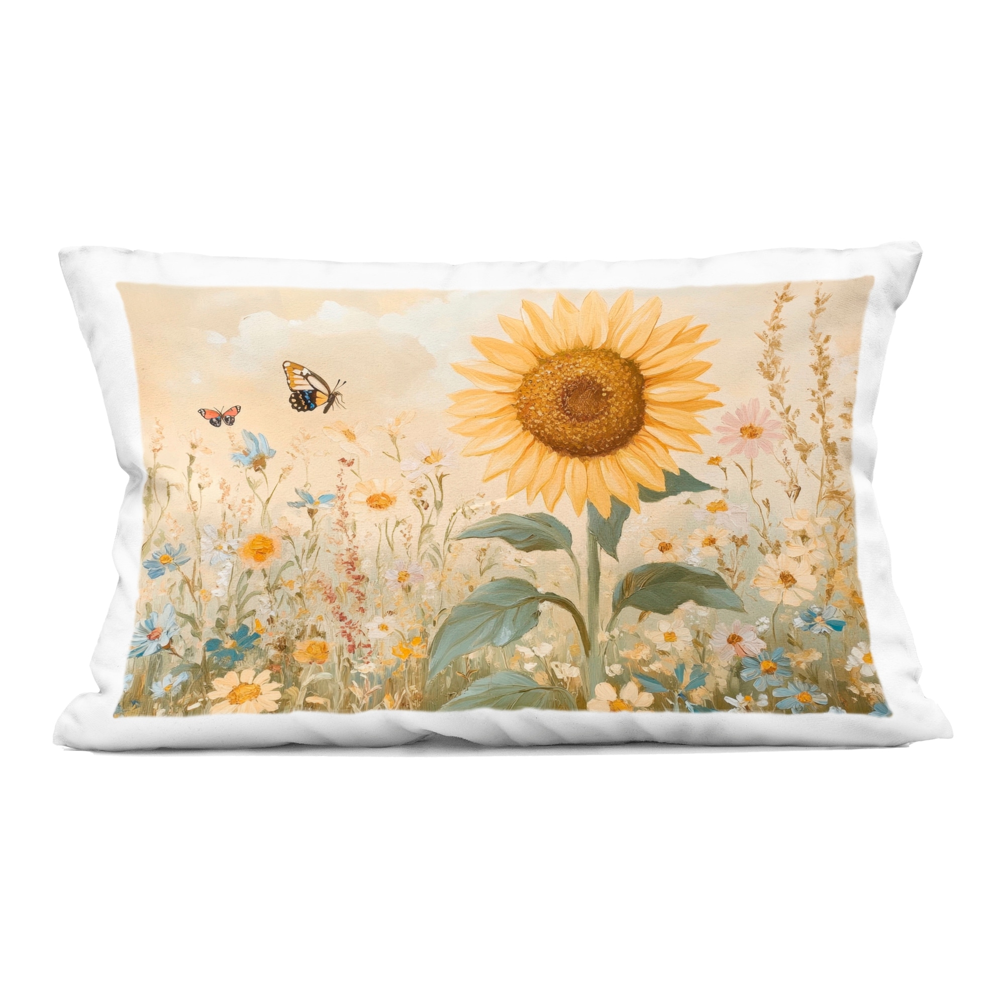 Stupell Sunflower Wonder Floral Meadow Decorative Printed Throw Pillow Design by Petal Prints Design