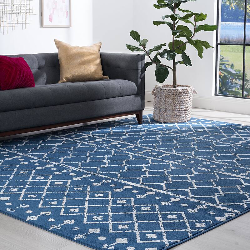 Jade Farmhouse Geometric Indoor Area Rug