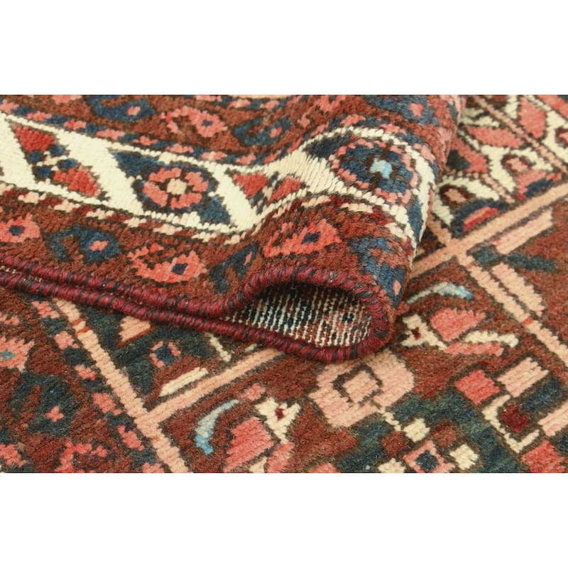 Fine Vintage Bakhtiari Nelson Red/Navy Runner - 3'2" x 9'6"
