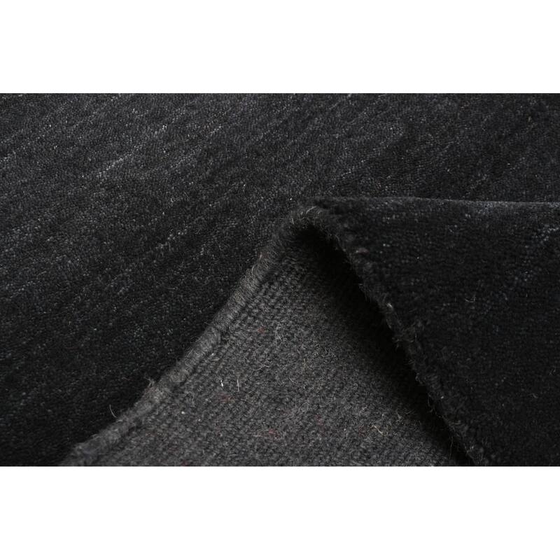 ECARPETGALLERY Hand Loomed Kashkuli Gabbeh Charcoal Wool Rug - 4'0 x 5'7