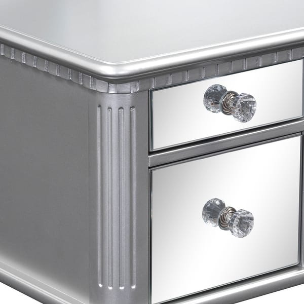43" Dressing Table Set with Mirrored Drawers and Stool - Bed Bath & Beyond - 39070087 43" Dressing Table Set with Mirrored Drawers and Stool - Bed Bath & Beyond - 39070087