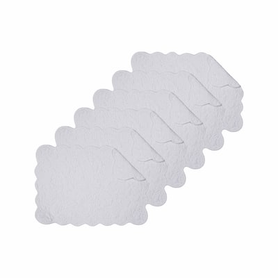 Christiana White Quilted Placemat Set 6