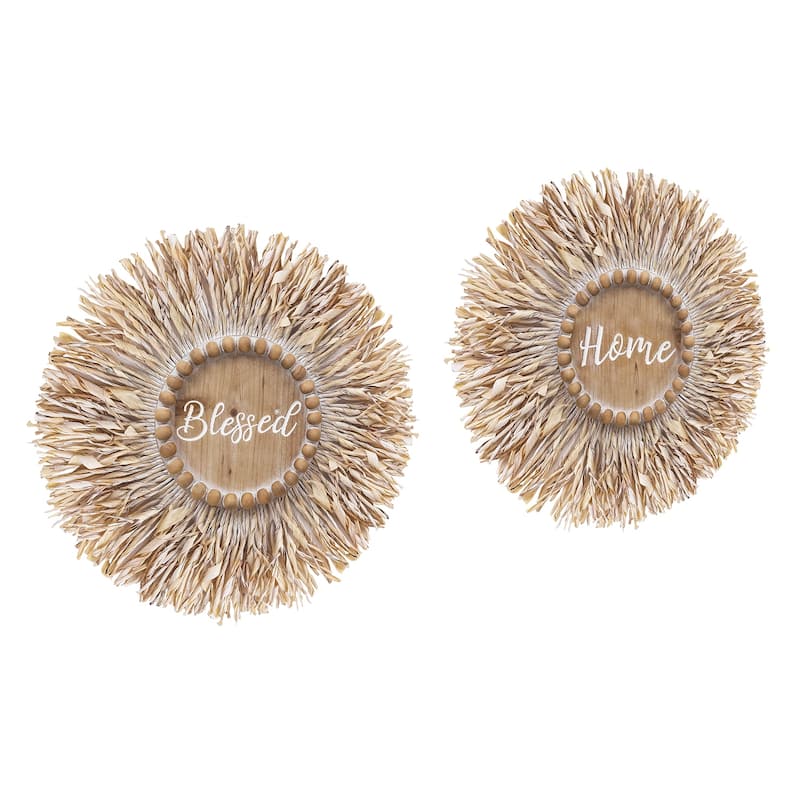 Adeco Set of 2 Handmade Wall Decoration Ornaments