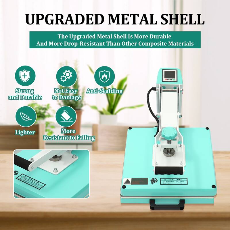 15 x 15 inches Heat Press Machine, Large Operating Panel T-Shirts Heat Press, Fast Heating, Digital Sublimation Printer