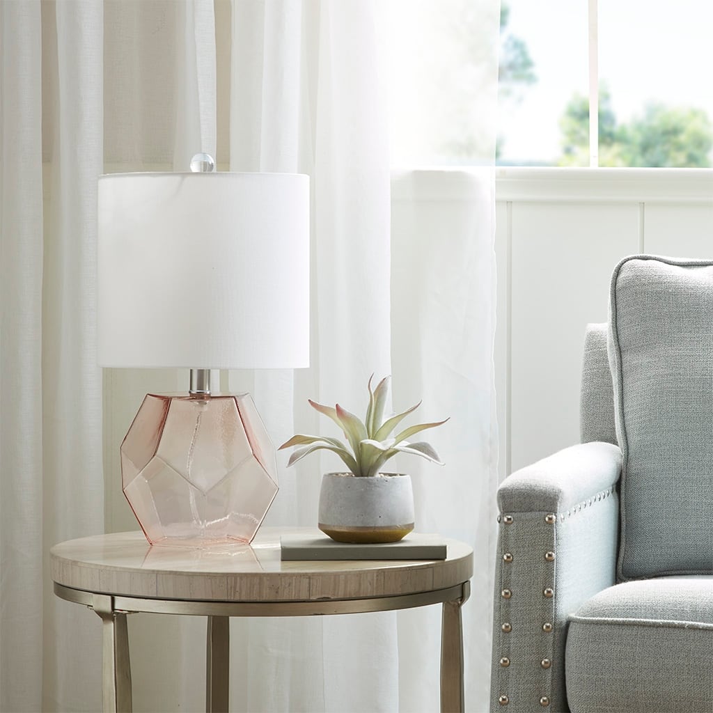 Bella Geometric Glass Table Lamp for living room,bedroom,and dining room