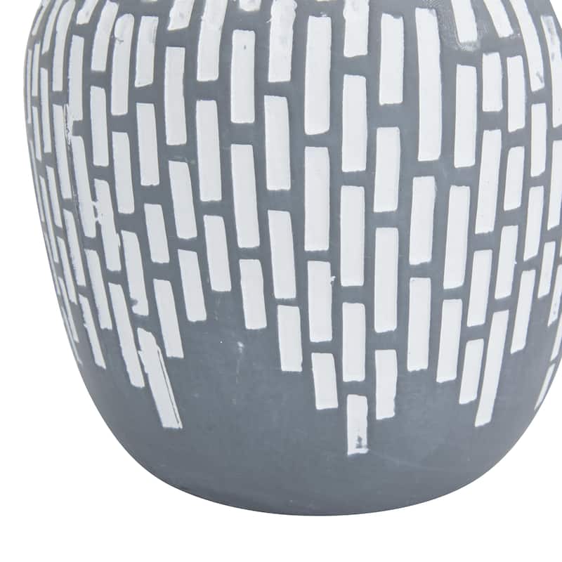 Ceramic Mosaic Inspired Decorative Vase - Set of 2 Gray - Roche River Decor