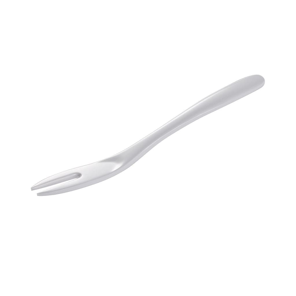 Hutzler 7.75 Inch Melamine 2-Prong Mini Fork, Great for Serving Condiments, Small Bites, or Getting into Narrow Jars