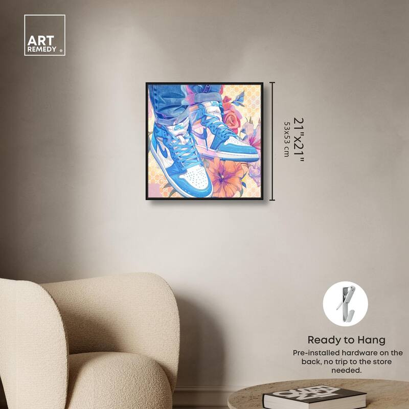 Sneakers in Bloom Canvas by Art Remedy