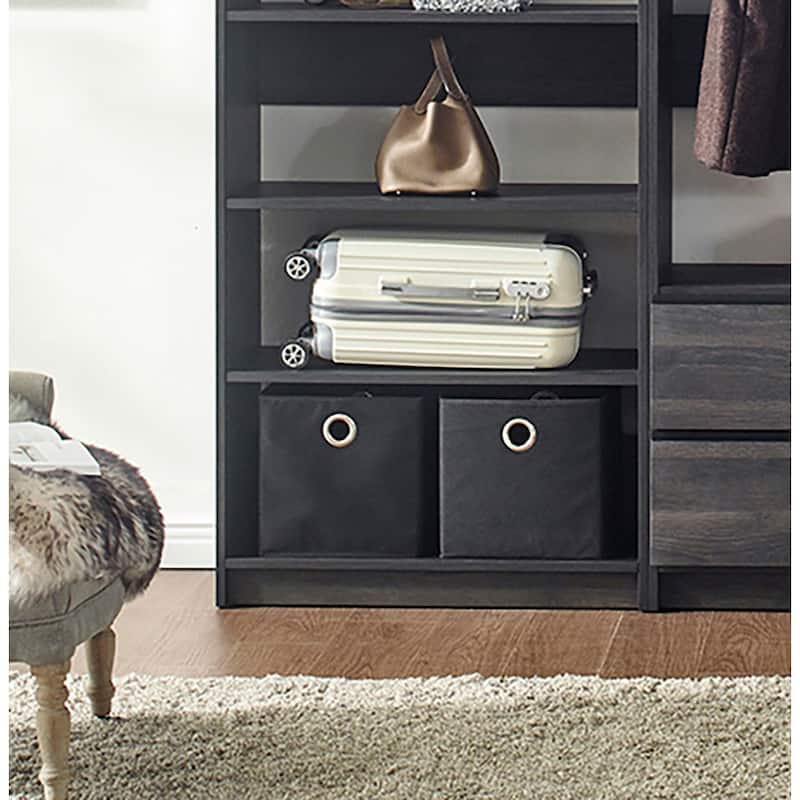 Prosper Freestanding Walk in Wood Closet System - 83" H x 94.2" W x 15.7" D