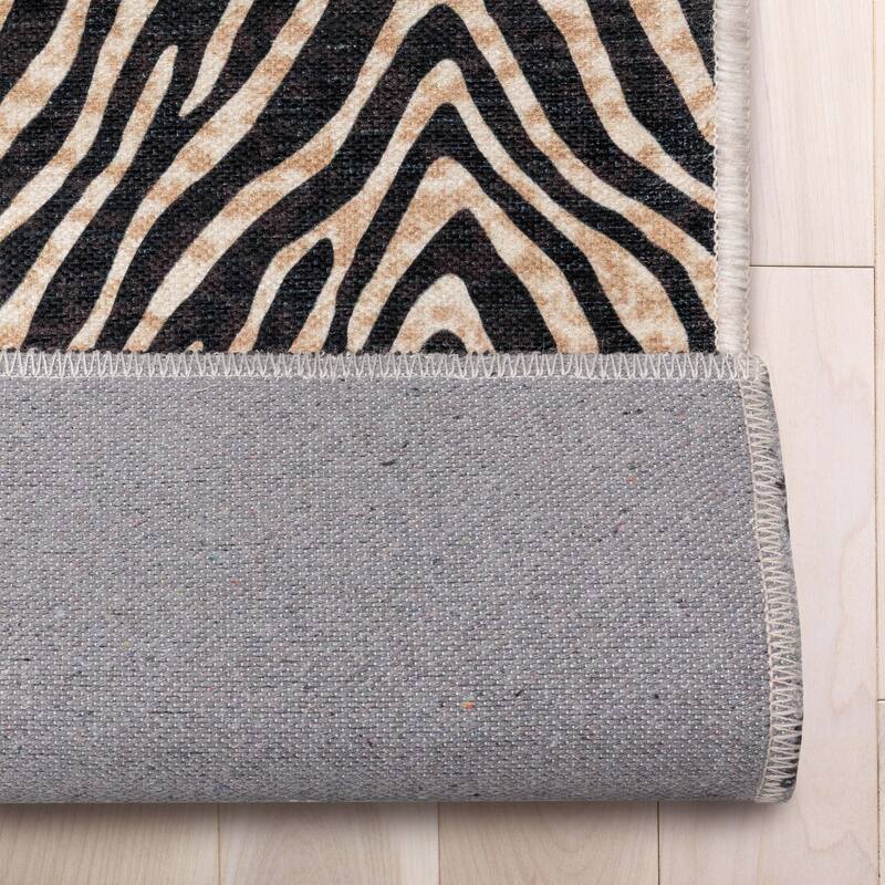 Custom Size Runner Flat-Weave Washable Apollo Zebra Modern Stair Rug