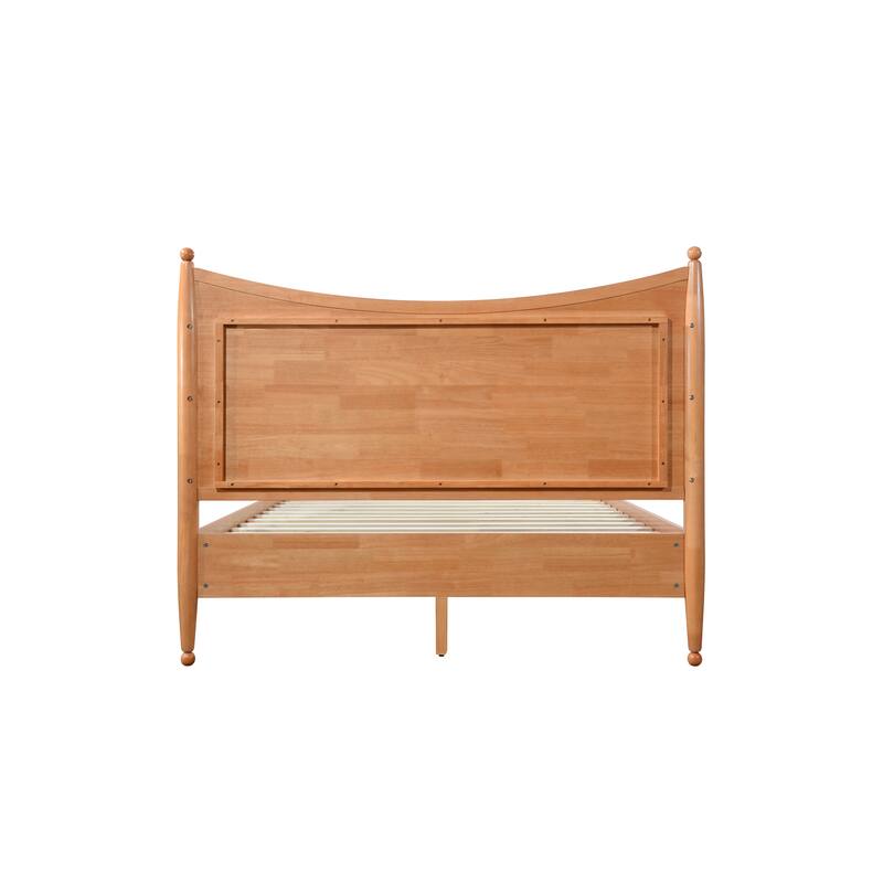 Christopher Knight Home - Classic Transitional Wooden Platform Bed with Curved Headboard