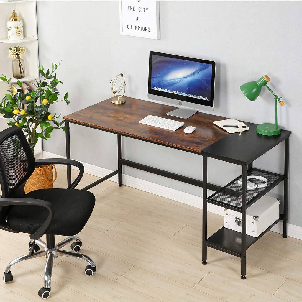 EROMMY Industrial Computer Desk Modern Sturdy Writing Desk