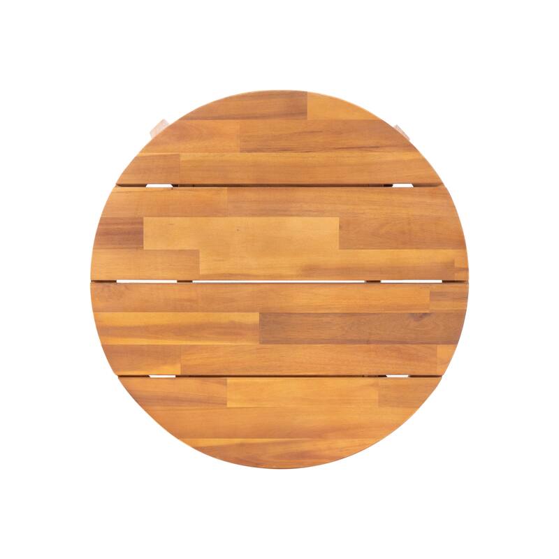 Christopher Knight Home - Madison 3-Piece Outdoor Acacia Wood Chat Set with Slat Design Cushions