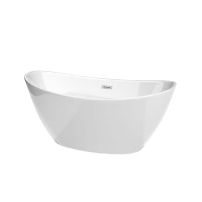 Wyndham Collection WCBTE652060 Dorrit 60" Free Standing Acrylic