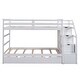 preview thumbnail 17 of 49, Multifunctional Design Bunk Bed with Twin size Trundle, Maximized Storage Space, Twin over Twin
