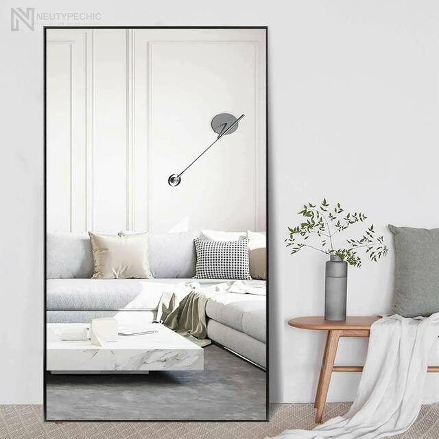 Neutypechic Huge Modern Metal Framed Floor Mirror