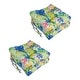 preview thumbnail 2 of 37, 16-inch Square Tufted Indoor/Outdoor Chair Cushions (Set of 4) - 16" Valeda Bluebell