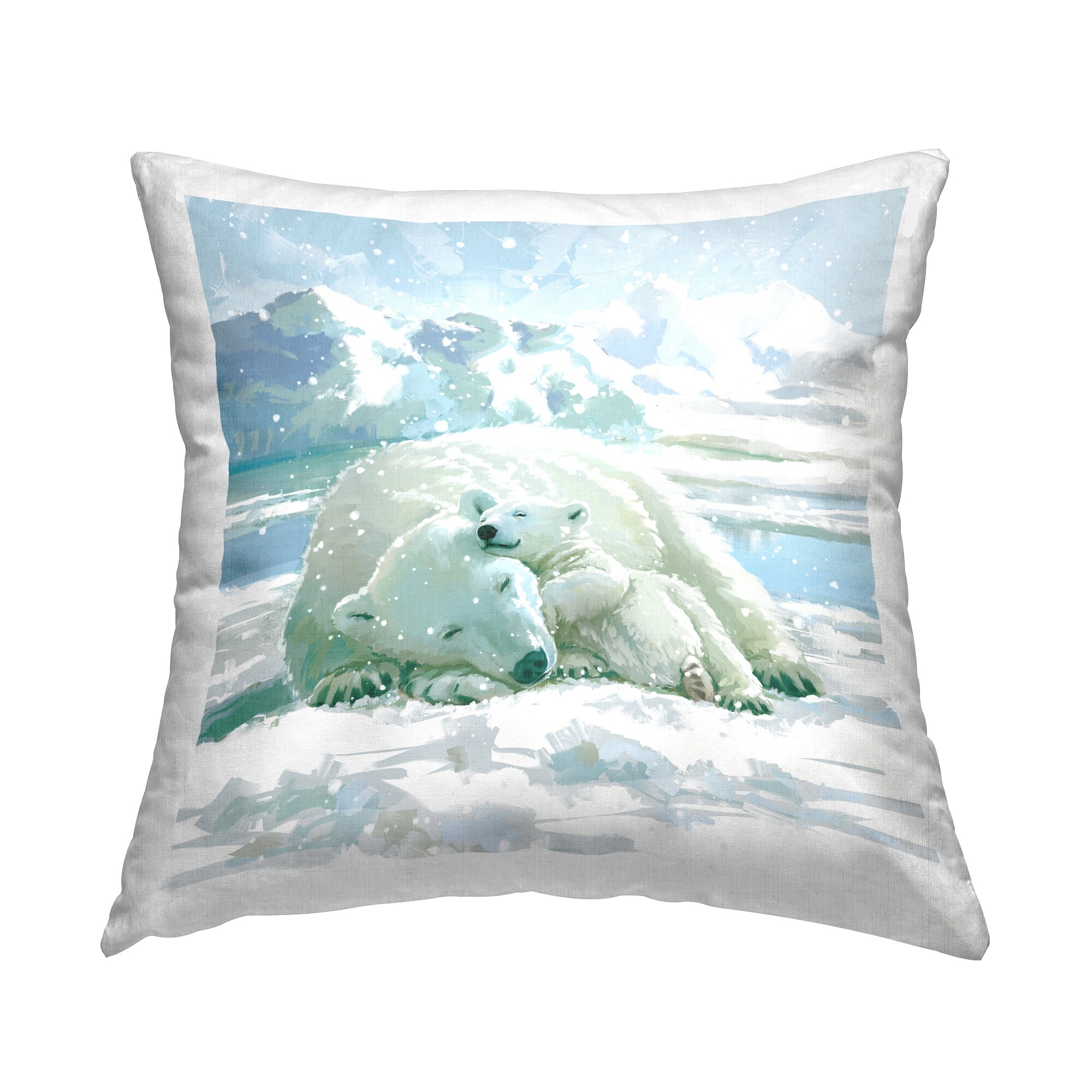 Polar White Throw Pillow