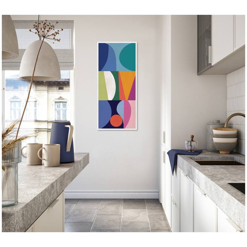 Kate and Laurel Abstract 02 Panel 2 by Rachel Lee Framed Canvas Wall Art Print