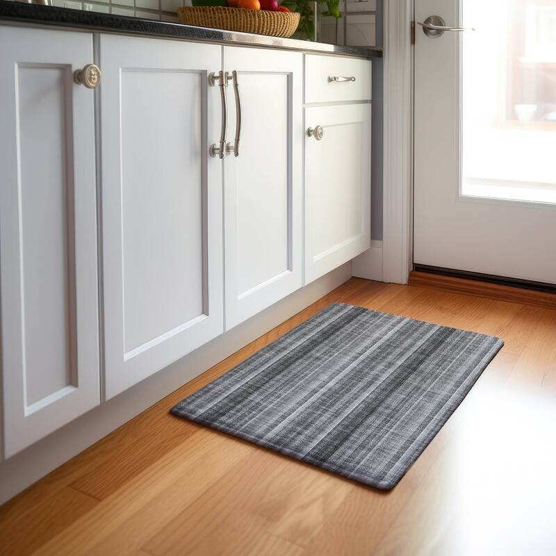 Premium Washable Super Soft Modern Stripes Mayfield Rug - Gray - 1' 8" x 2' 6" - Rectangle