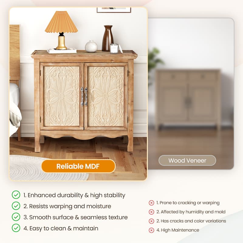 2-Door Accent Storage Cabinet - N/A
