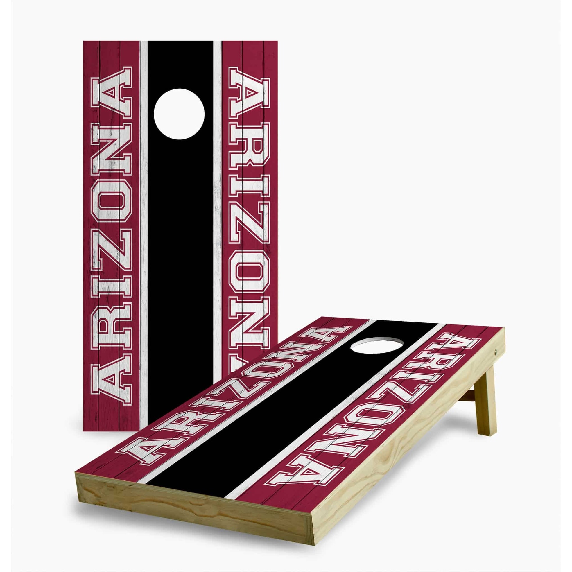 Arizona Cardinals Striped Regulation 2x4 Cornhole Game Set