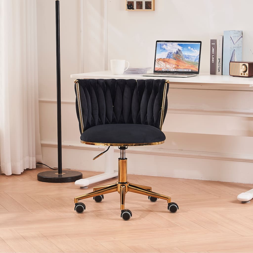Office Upholstered Home Office Desk Chairs Ergonomic Office Chair for Living Room,Bedroom,Office,Vanity Study