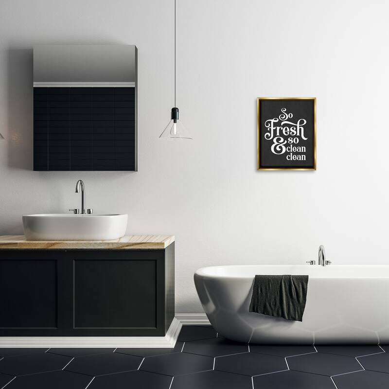 Stupell So Fresh So Clean Laundry Phrase Vintage Typography Floater Frame - Grey