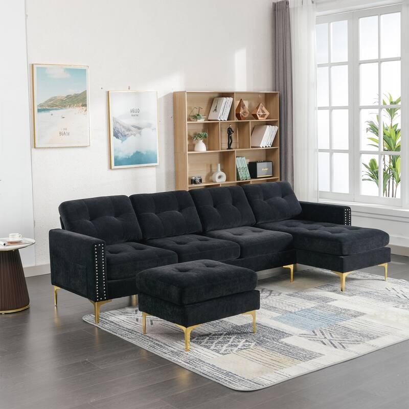 110inch L-Shape Convertible Sectional Sofa Couch