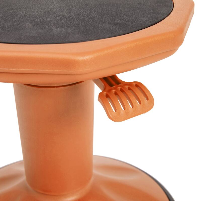 Kids Adjustable Height Active Learning Stool for Classroom and Home - 13"D x 13"W x 13.5" - 18.25"H