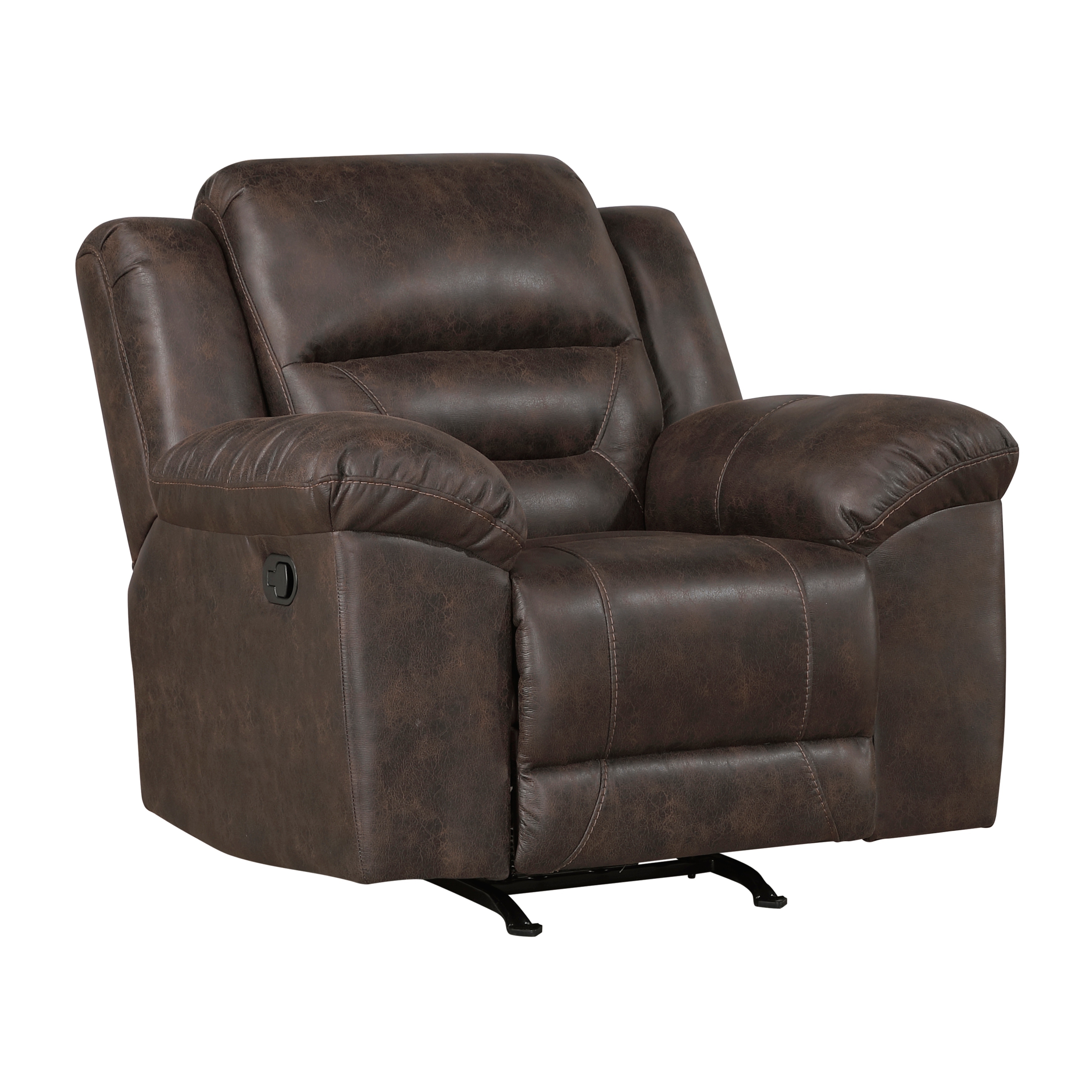 Alonzo 46" Polished Microfiber Rocker Manual Reclining Chair