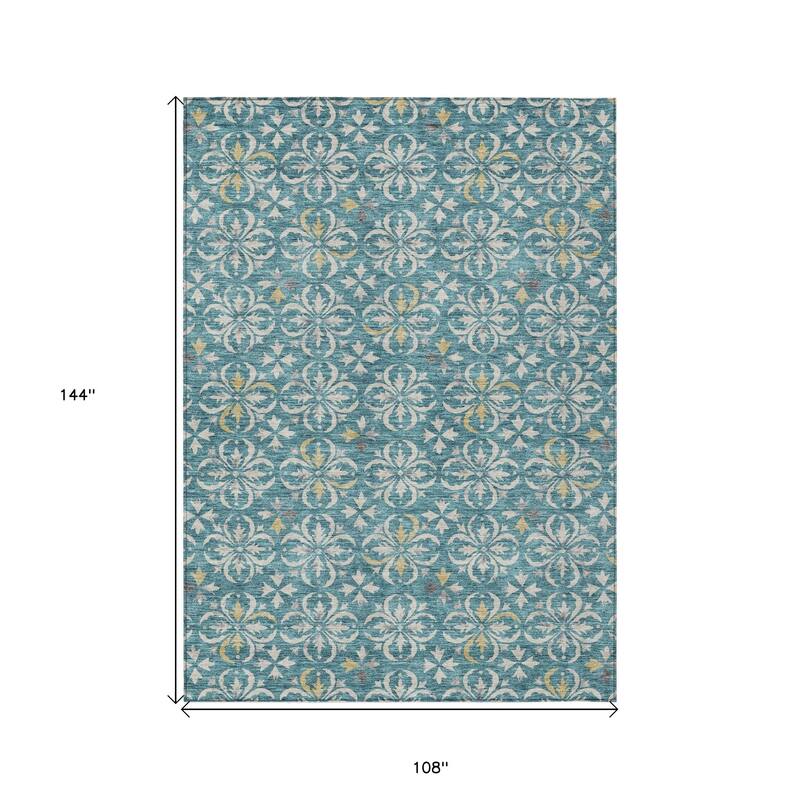 HomeRoots Floral Transitional Rectangle Outdoor Rug