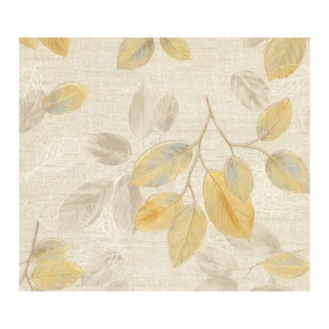 Dorado Beige Leaf Toss Wallpaper - 21 x 396 x 0.025