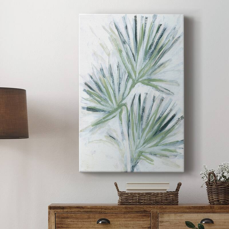 Palm Frond Fresco I Premium Gallery Wrapped Canvas - Ready to Hang