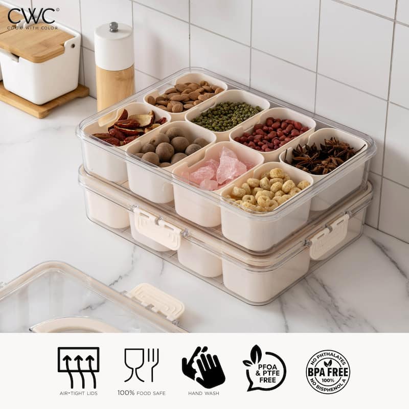 COOK WITH COLOR Snackle Box for Kids Lunch Box and Snack Container