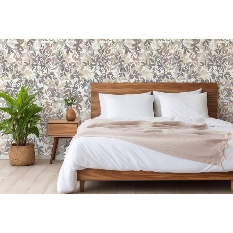 Arthouse Georgianna Neutral Botanical Leaves Wallpaper
