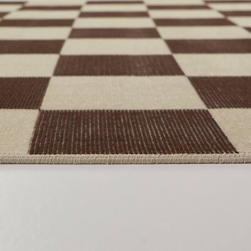 Pearse Checkered Color Block Area Rug
