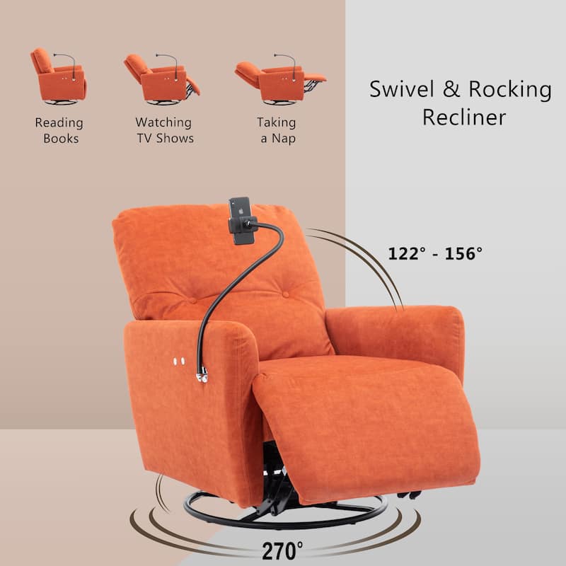 Humanized Design 270 Degree Swivel Electric Recliner Home Theater