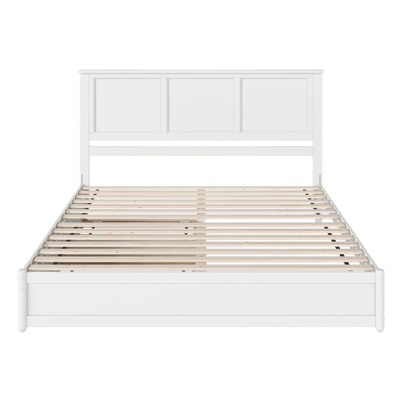 Felicity Platform Bed with Panel Footboard and Twin XL Trundle