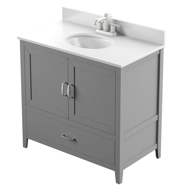 36" Traditional Bathroom Vanity with Drawer