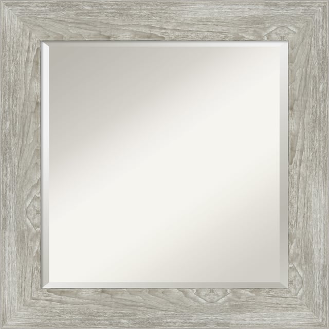 Dove Grey-washed Bathroom Vanity Wall Mirror - Square (26 x 26-inch)