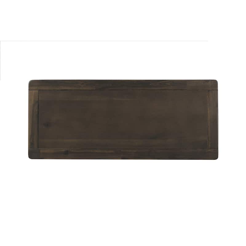 Rustic Storage Cabinet with 2 Drawers and 4 Classic Rattan Basket - 28"L×11.8"W×28"H