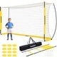 preview thumbnail 1 of 16, 12 x 6 FT Portable Soccer Goal Soccer Net for Backyard Yellow