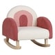 preview thumbnail 11 of 16, Costway Kids Rocking Chair Children Armchair Velvet Upholstered Sofa - 20'' x 19.5'' x 20'' Red