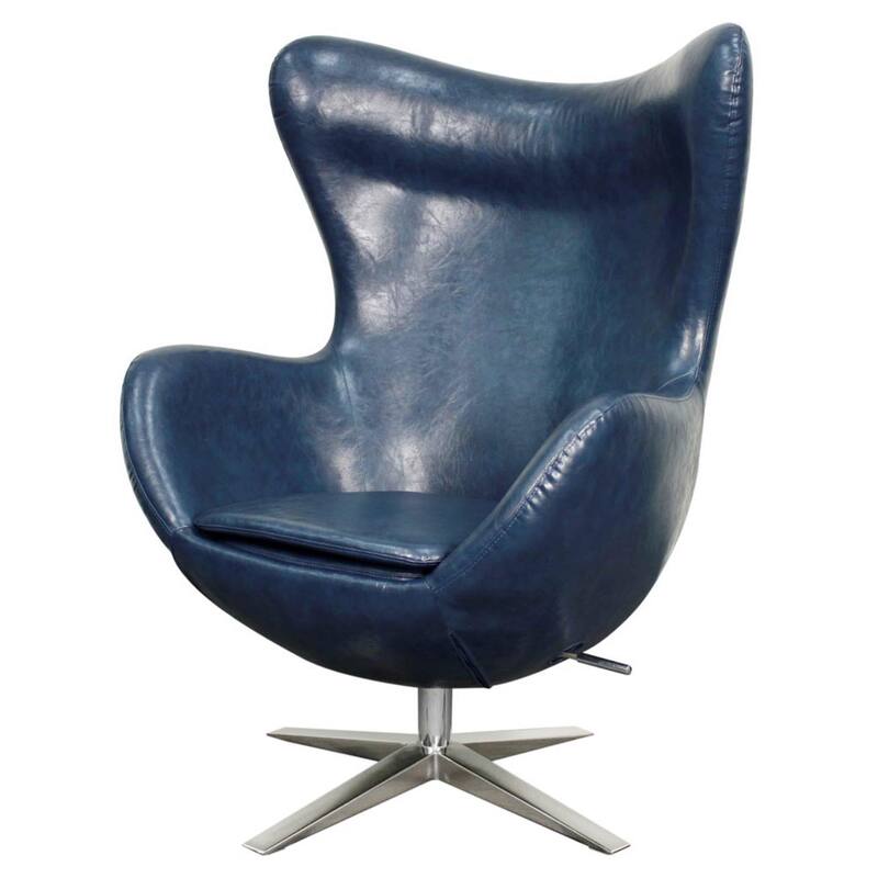 NPD Furniture Max Swivel Rocker Chair - Distressed Blue